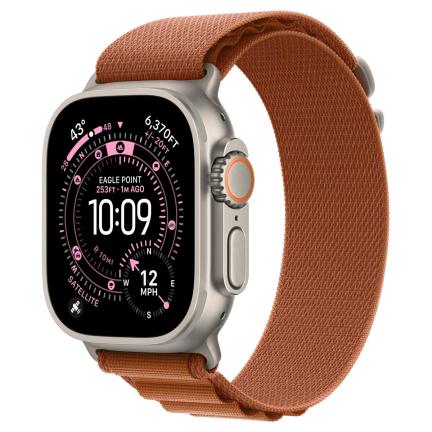 Apple Watch Ultra 3 (2025) 49mm Natural Titanium Case with Terra Cotta Alpine Loop