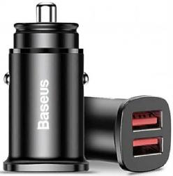 Автомобильное зарядное устройство Baseus Square 30W Dual QC3.0 Quick Car Charger