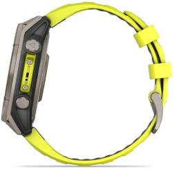 Умные часы Garmin Fenix 8 47mm Solar, Sapphire, титановый серый с желтым ремешком (010-02906-21)