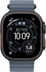 Apple Watch Ultra 3 (2025) 49mm Black Titanium Case with Anchor Blue Ocean Band