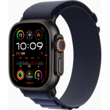 Apple Watch Ultra 2 (2024) 49mm Black Titanium Case with Navy Alpine Loop Small