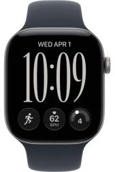 Apple Watch Series 12 42mm Space Gray Aluminum Case with Sport Band Navy Blue