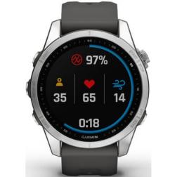 Garmin Fenix 7s Silver With / Graphite Band