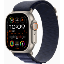 Apple Watch Ultra 2 (2024) 49mm Natural Titanium Case with Navy Alpine Loop Small