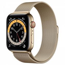 Apple Watch Series 6 40mm GPS+Cellular Gold Stainless Steel Case with Milanese Loop