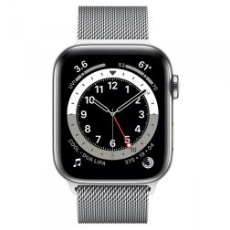 Apple Watch Series 6 40mm GPS+Cellular Silver Stainless Steel Case with Milanese Loop