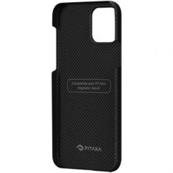 Чехол Pitaka MagEZ Case для iPhone 12 Pro Max 6.7", черно-серый (шахматное плетение), кевлар (арамид)