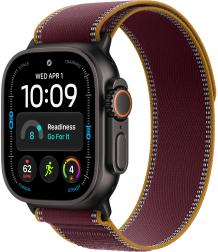 Apple Watch Ultra 4 (2026) 49mm Black Titanium Case with Burgundy Trail Loop (M/L)