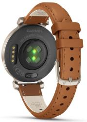 Умные часы Garmin Lily 2 Classic, кремово-золотистый и коричневый кожаный ремешок (010-02839-02)