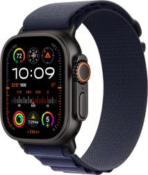 Apple Watch Ultra 2 (2024) 49mm Black Titanium Case with Navy Alpine Loop Medium