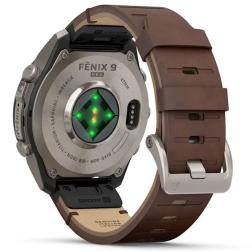 Умные часы Garmin Fenix 9 Pro AMOLED 47мм inReach, Titanium with Walnut Leather Band (010-04336-41)