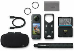 Панорамная экшн-камера Insta360 X4 8K Adventure Bundle (расширенный комплект), черный
