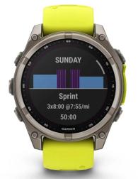 Умные часы Garmin Fenix 8 47mm Solar, Sapphire Titanium with Amp Yellow/Graphite Silicone Band (010-02906-20)