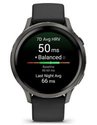Умные часы Garmin Venu 4 41mm Slate with Black Silicone Band (010-03013-02)