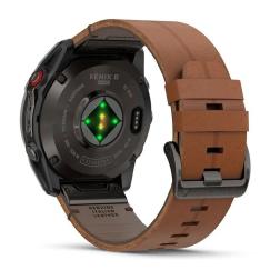 Смарт-часы Garmin Fenix 8 Pro 51 mm Amoled Sapphire Titanium Carbon Grey Chestnut Leather, коричневый (010-03199-40)