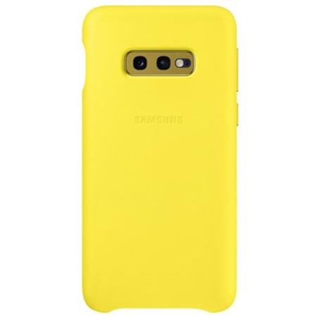 Кожаный чехол Leather Cover Samsung S10e желтый