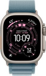 Apple Watch Ultra 3 (2025) 49mm Natural Titanium Case with Light Blue Alpine Loop Small