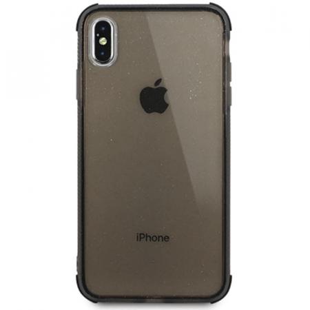 Чехол для iPhone X/XS Glazy силикон (Черный)